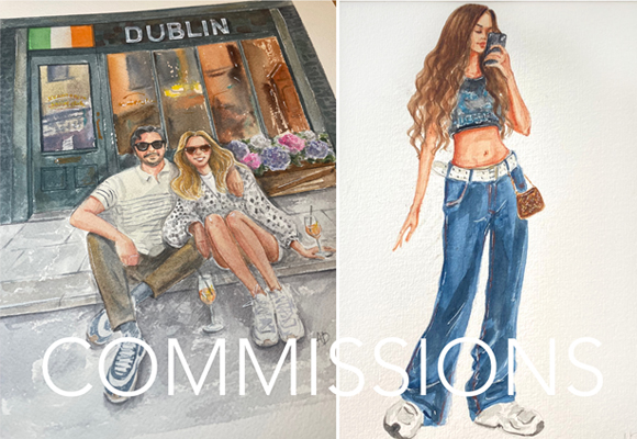 Custom commissions tailored to your vision. Whether it's a portrait, event illustration, fashion artwork, or bespoke design, each piece is crafted with attention to detail and a touch of artistic flair