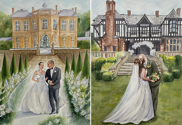 Couple ceremony painting